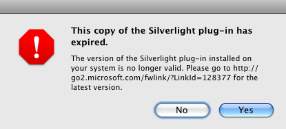 Silverlight has expired!